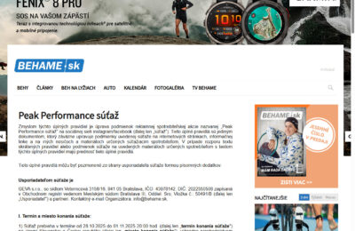 Peak Performance súťaž