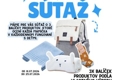 SÚŤAŽ o 3 balíčky produktov pre deti