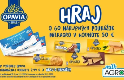 Hrajte o poukážky za nákup výrobkov OPAVIA