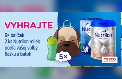 SÚŤAŽ Nutrilon a Tesco: vyhrajte balíček mliek, fľašu Avent a batoh (5 výhercov)
