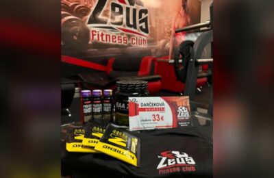 SÚŤAŽ Zeus Fitness club: vyhrajte darčekovú poukážku 33 € a balíček výživových doplnkov