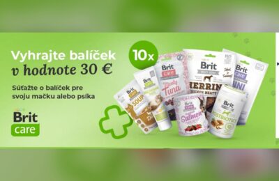 SÚŤAŽ dm a Brit Care: vyhrajte balíček maškŕt pre psa alebo mačku (10 výhercov)