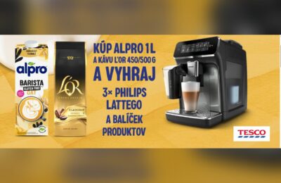 SÚŤAŽ Danone v Tescu: vyhrajte kávovar Philips LatteGo (3 výhercovia)