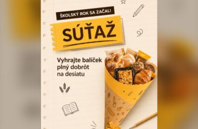 SÚŤAŽ Pekáreň Drahovce: vyhrajte balíček dobrôt pre školáka (1 výherca)
