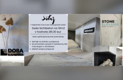 SÚŤAŽ Doba Kamenná: vyhrajte sadu Sichtbeton na 10 m² (2 výhercovia)