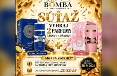 SÚŤAŽ La BOMBA Live Shopping: vyhrajte dva parfumy Asad Zanzibar a Yara (1 výherca)