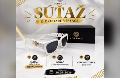 SÚŤAŽ Griff Trnava: vyhrajte slnečné okuliare Versace (1 výherca)