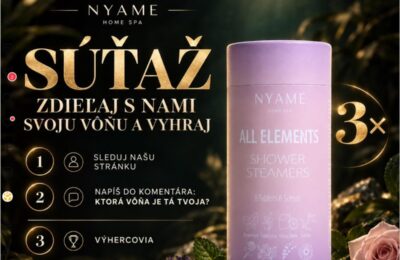 SÚŤAŽ NYAME: vyhrajte tubu aromaterapeutických tabliet do sprchy (3 výhercovia)