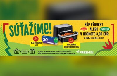 SÚŤAŽ FRESH Plus: vyhrajte teplovzdušnú fritézu Tefal alebo poukážku Alza (10 výhercov)