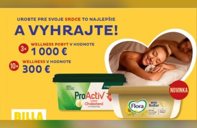 SÚŤAŽ Flora a ProActiv v BILLA: vyhrajte wellness pobyt (13 výhercov)
