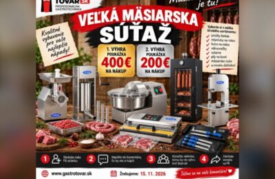 SÚŤAŽ GastroTovar.sk: vyhrajte poukážky na nákup za 600 € (2 výhercovia)
