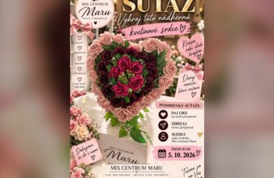 SÚŤAŽ Mix Centrum MARU: vyhrajte ručne aranžované náhrobné kvetinové srdce