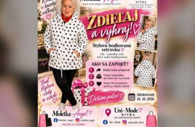 SÚŤAŽ Moletka-Angel a Uni-Mode Nitra: vyhrajte bodkovanú vetrovku