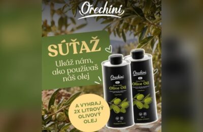 SÚŤAŽ Farma Orechini: vyhrajte 2 × 1 liter BIO olivového oleja