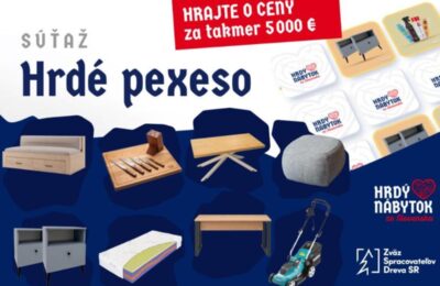 SÚŤAŽ Hrdý nábytok zo Slovenska: Hrdé pexeso o 13 výhier za takmer 5 000 €