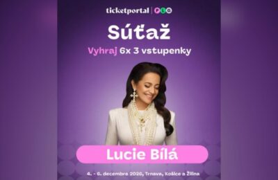 SÚŤAŽ Ticketportal: vyhrajte vstupenky na koncert Lucie Bílej (6 × 3 vstupenky)