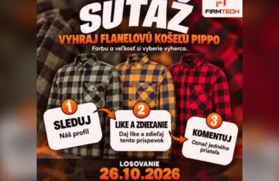 SÚŤAŽ FirmTech: vyhrajte flanelovú košeľu PIPPO (1 výherca)