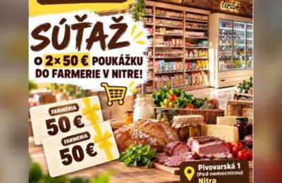 SÚŤAŽ Nitra v Mobile: vyhrajte poukážku 50 € do Farmerie (2 výhercovia)