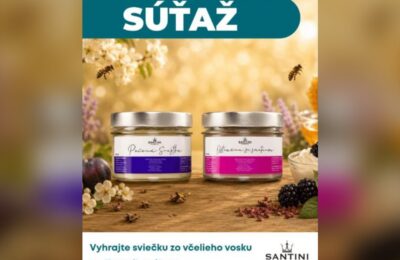 SÚŤAŽ Santini Cosmetic: vyhrajte sviečku zo včelieho vosku (150 ml)
